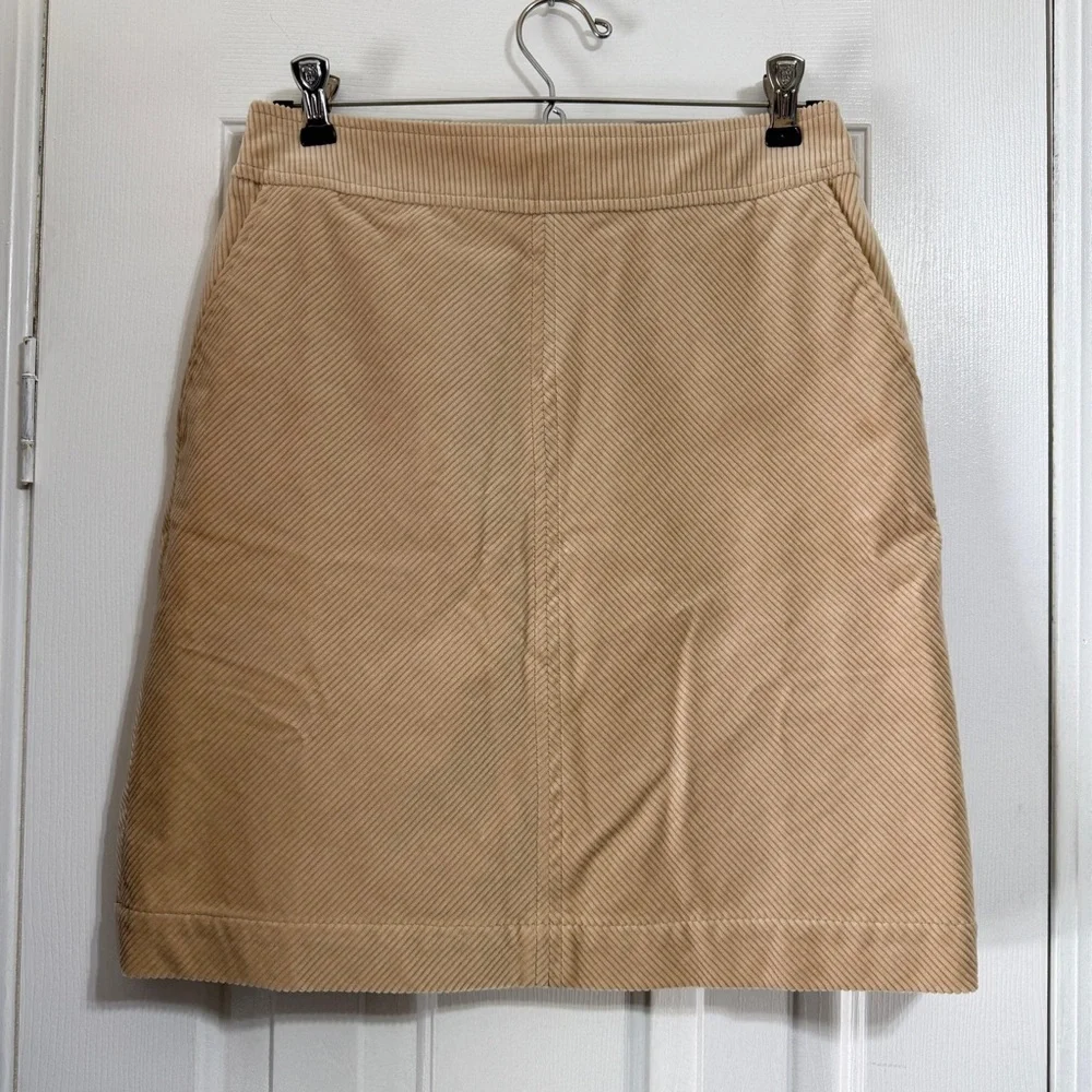 Boden Beresford Corduroy Mini pencil Skirt Tan Size 2